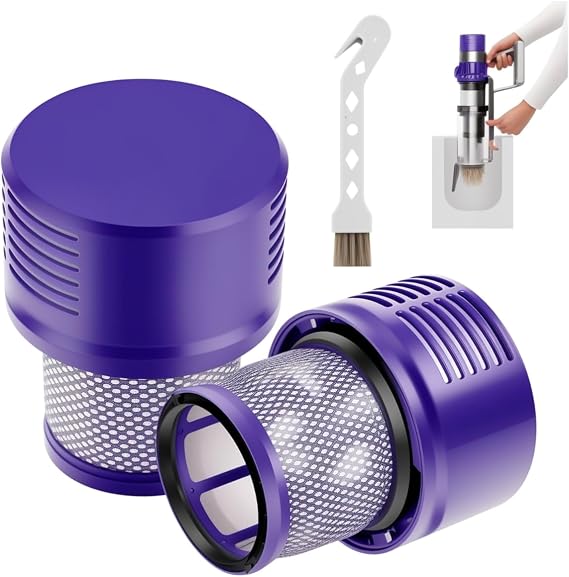 2 adet dys V10 filtre, dys filtresi, dys aksesuarı, Cyclone serisi için yedek filtre, Absolute, V10 hayvan, motor başlığı, Total Clean, temizlik fırçası ile