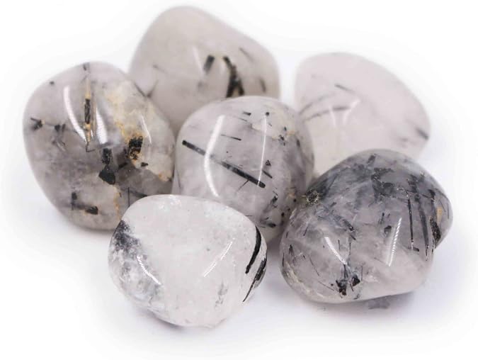 Tourmalinated Quartz Tumbled - Healing Stone - Crystal Healing 20-25mm