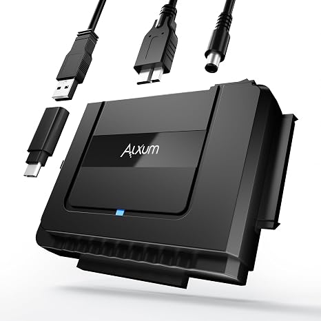 Alxum IDE to SATA Adapter USBC External Hard Drive Reader with Power Supply