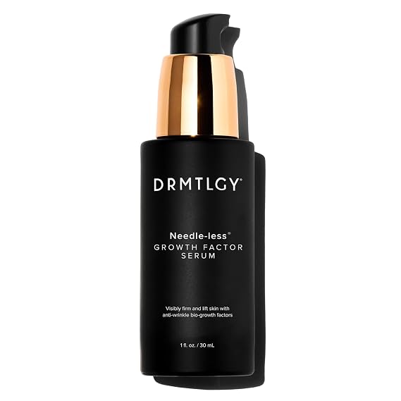 DRMTLGY Needle-less Growth Factor Serum | Firming Lifting Face Serum | Multi-peptides, Hyaluronic acid, Skin barrier support, Wrinkle care, Deep hydration, Daily firming