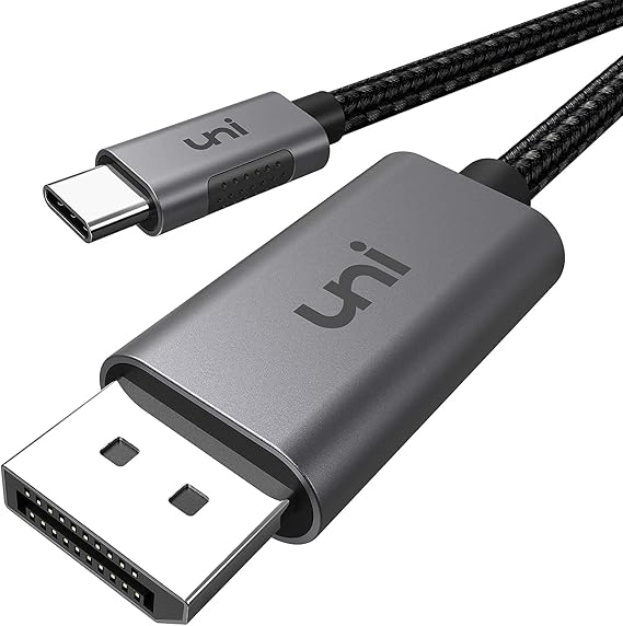 uni USB C to DisplayPort Cable for Home Office (4K@60Hz, 2K@165Hz) | Sturdy Aluminum USB Type-C to DisplayPort Cable, Thunderbolt 3/4 Compatible, for MacBook Pro/Air, iPhone 16 Pro/Max, XPS