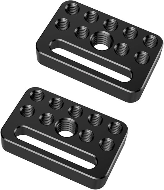Camera Cheese Plate with 1/4" & 3/8" Threads, Extension Cheese Plate for DSLR Camera/Tripod/Battery and Other Photography Accessories (1406B)