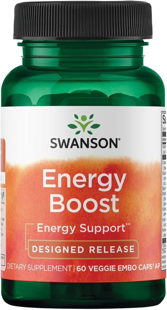 Swanson Ultra Energy Boost Designed Release, 60 Veg Caps