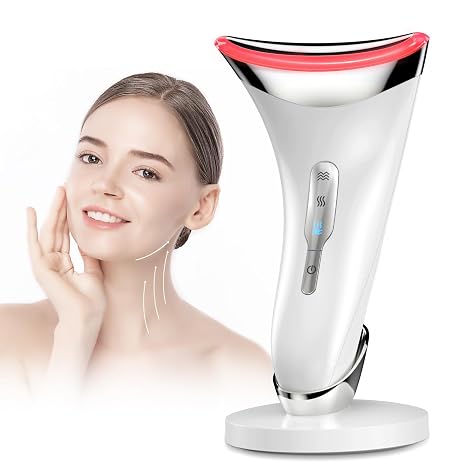 Face Massager Face Device Massager Wrinkles Face Massager EMS Facelift Device - Anti-Wrinkle with 3 LED Modes Face Massage - 45°C Heat Massager for Skin Tightening for Men and Women