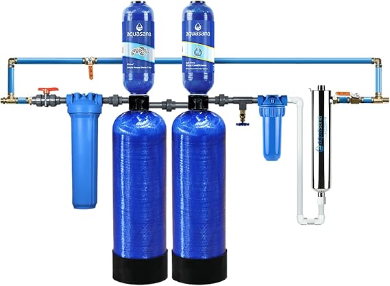 Aquasana Whole House Water Filter System | UV | 1M Gal | WH-1010-CT-UV-B-LM