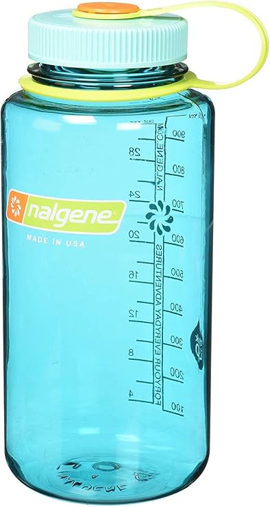 Nalgene Tritan Wide Mouth BPA-Free Water Bottle, 32 Oz, Cerulean
