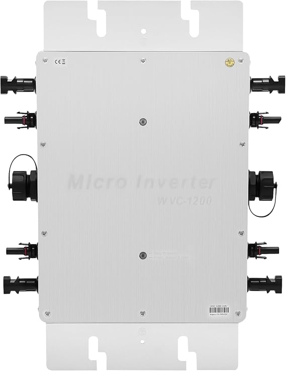 1200W Solar Micro Inverter - 99.5% MPPT Efficiency w/LCD Display - IP65 Waterproof, Grid-Tie for 30V/36V Panels - Reverse Power Transmission & 6 Safety Protections