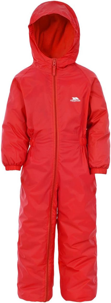 Trespass Little Kids Unisex Dripdrop Padded Waterproof Rain Suit (3/4 Years) (Signal Red)