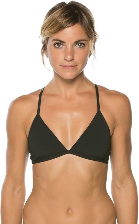 JOLYN Triangle Tie-Back Athletic Bikini Top for Competitive Swimming, Lifeguarding, Coverage Women's Swimsuit Top