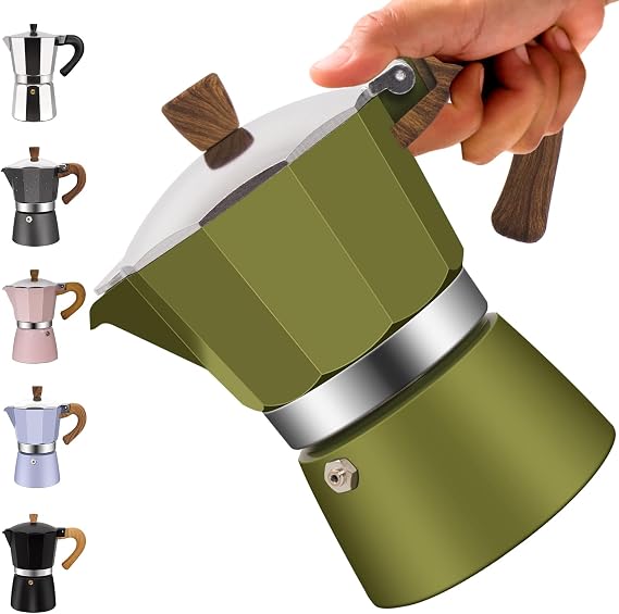 3 Cup Aluminum Moka Pot Classic Stovetop Espresso Coffee Maker