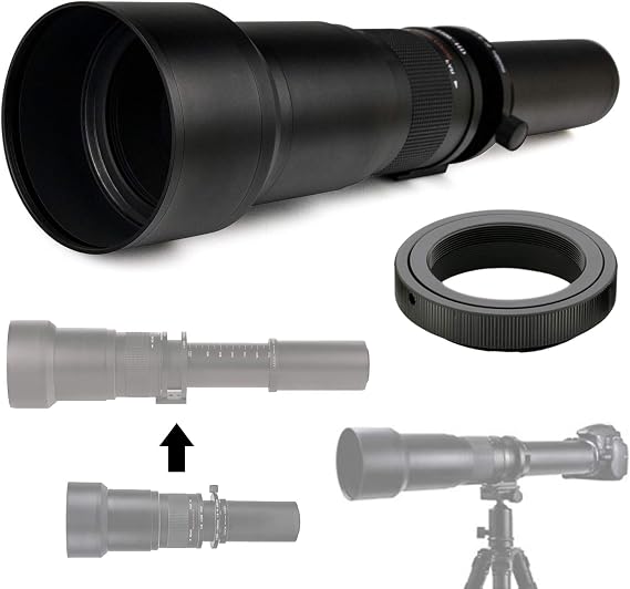 Commander Optics 650-1300mm f/8-16 HD Telephoto Zoom Lens for Pentax K-1, K-S2, K-S1, K-500, K-70, K-50, K-30, K5 IIs, K-7, K-5, K-3 II, K-2, K100D, K110D and K10D Digital SLR Cameras