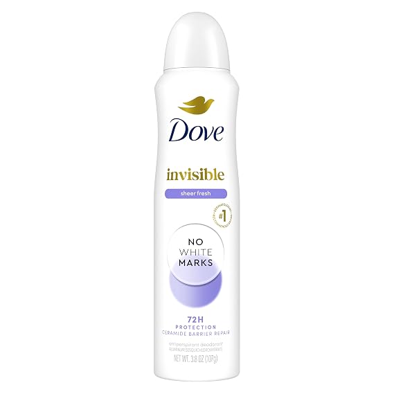 Dove Advanced Care Antiperspirant Deodorant Dry Spray Sheer Fresh Invisible Antiperspirant Tested on 100 Colors Anti-Stain Antiperspirant With Sweat Protection 3.8 oz