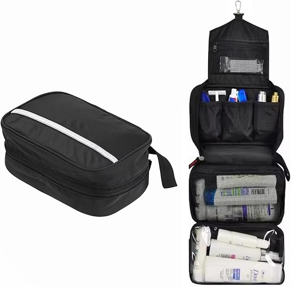 Microcase Practical Hangable Multi-Pane Organizer Bag for Travel and Daily Use - AL5112