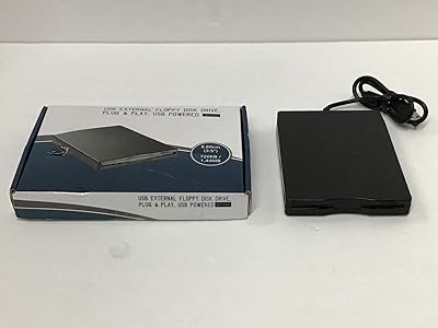 BT-144 Slim Black USB External Floppy Disk Drive, Plug & Play, USB Powered