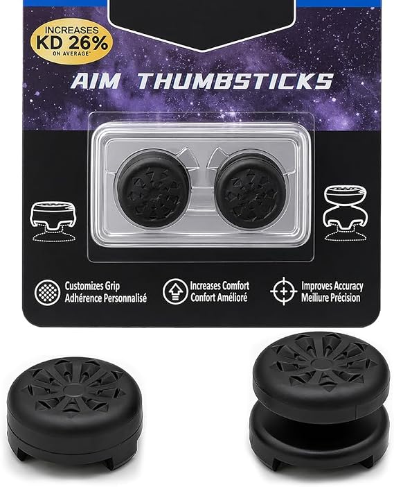 Thumb Grips for PS4 PS5 Controller,Performance Silicone Thumbsticks