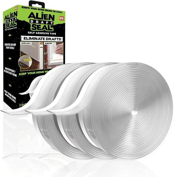 Alien Draft Insulation Tape Transparent Silicone Weather Stripping Door Seal Strip and Under Door Draft Stopper for Windows and Door Bottoms As Seen On TV