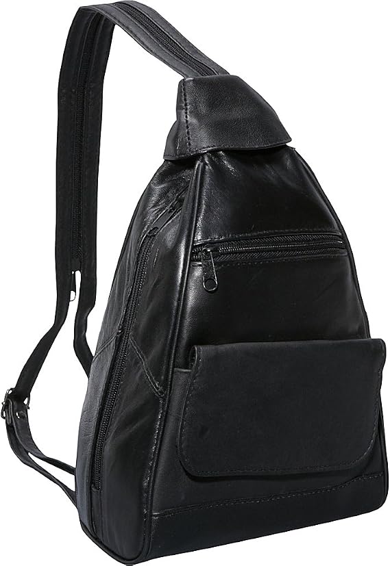 Bellino Leather Mini Backpack, Black