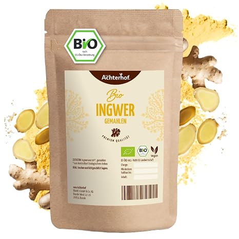 Organic Ginger Powder (500 g) Ground Ginger Ground Ginger Root Perfect for Ginger Tea Ginger Tincture Ginger Water or for Cooking