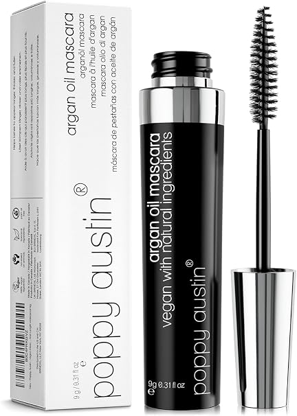 Vegan Mascara for Sensitive Eyes - 8 x Gentle Hypoallergenic Cruelty Free Organic - Best Natural Mascara for Short Eyelashes Extension Volume and Length (9 g Black)