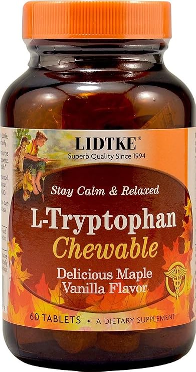 Lidtke Technologies L-Tryptophan Chewable Tablets, 60 Count