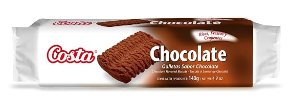 Costa Chocolate Flavored Biscuits - Delicious Chocolate Biscuits, Bakery Sweet Treats for Breakfast, Snacks, Parties & Celebrations, Crispy and Flavorful Cookies, Great for Kids and Adults