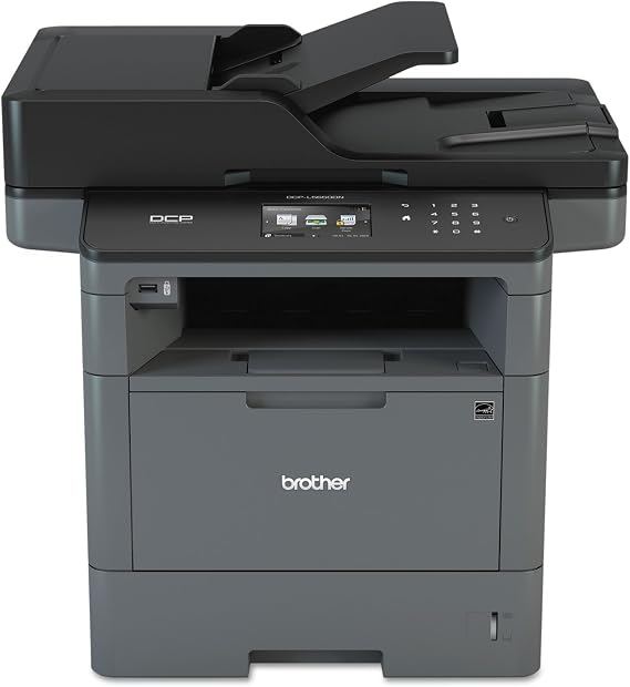Brother Monochrome Laser Printer, Multifunction Printer and Copier, DCP-L5650DN, Flexible Network Connectivity, Duplex Print & Copy & Scan, Mobile Device Printing, Amazon Dash Replenishment Ready