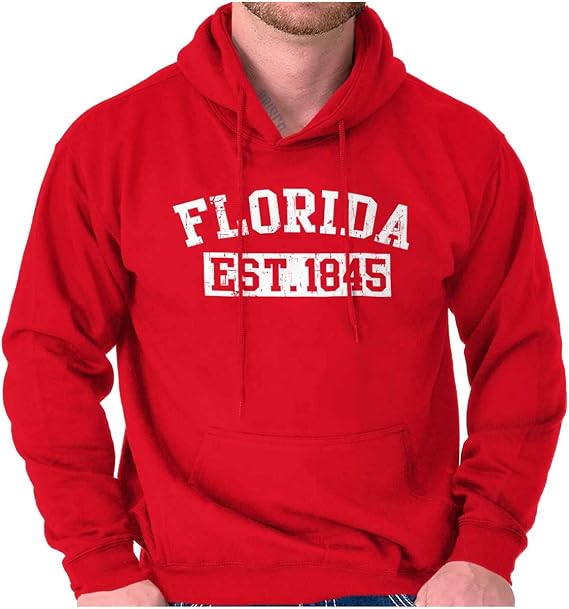 Classic Teaze Vintage Florida Distressed Athletic Hoodie Sweatshirt Women Men