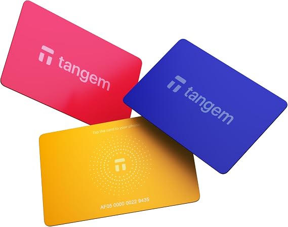 TANGEM Crypto Wallet Pack of 3 - Trusted Cold Storage. Spring Bloom | 100% offline; Bitcoin, Ethereum, NFTs & altcoins; No seed phrase; NFC; Pack of 3, Self custody wallet