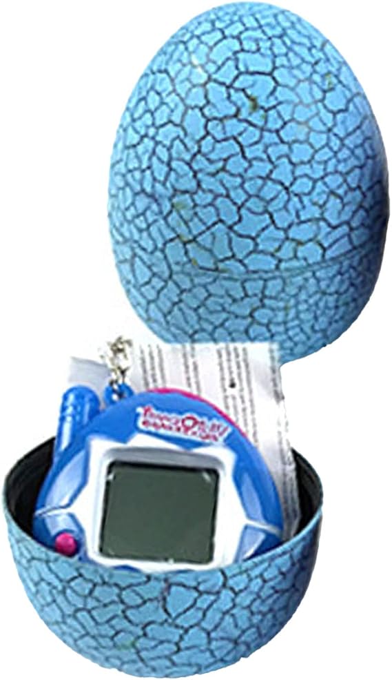 Electronic Pet Game Hine for Kids - Fun Virtual Digital Pet with Egg Shaped Case (Blue)