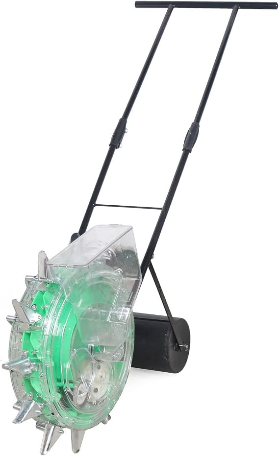 YIYIBYUS Manual Seeder Planter, Hand-Push Roller Seeding Applicator Garden Seeder Row Planter Multi-Function Hand Push Spreader Machine for Soy Peanut Corn Carousel
