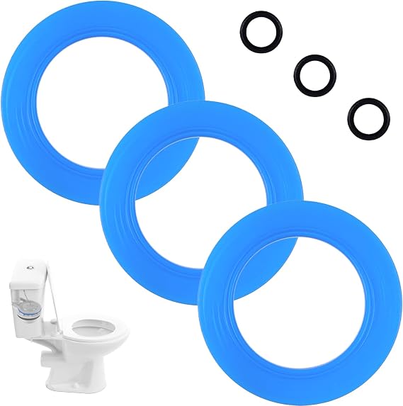 3 Pack Flush Valve Seal for American Standard & Eljer Toilets,Upgraded Silicone Material 7301111-0070A Replacement with O Rings for Champion 4 and Eljer Titan 4