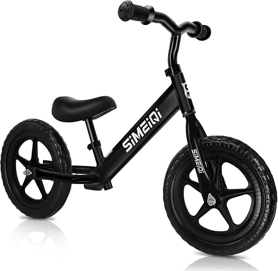 12 Inch Kids Balance Bike for 2-4 Years Old Boys Girls No Pedal Toddler Bike Training Bicycle Lightweight Adjustable Handlebar and Seat