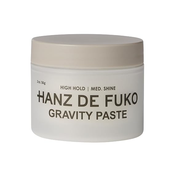 Hanz de Fuko Gravity Paste Premium Mens Hair Styling Paste for a High Hold, Medium Shine Finish Super-Grip Technology for Any Hairstyle Imaginable, Works for All Hair Types 2 oz, Travel Size