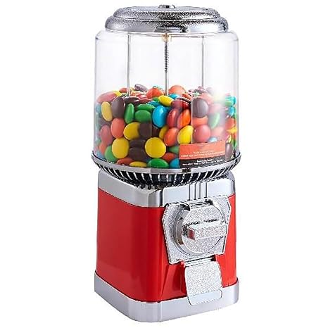Commercial Candy Dispenser Machine,Toy Vending Machine,Candy Gumball Vending Machine for 22-32Mm Capsules,Portable Interactive Games, for Home Game Stores Retail Stores(Red)