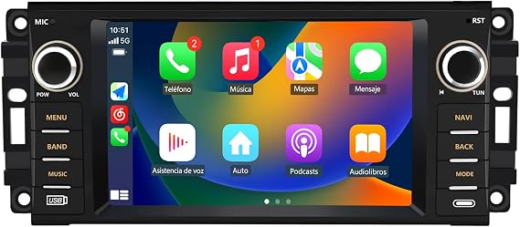 Car Radio Stereo for Jeep Wrangler JK 2007-2018,Android 13 Touch Screen Wireless CarPlay Android Auto Bluetooth GPS 2+32G Head Unit with FM DSP