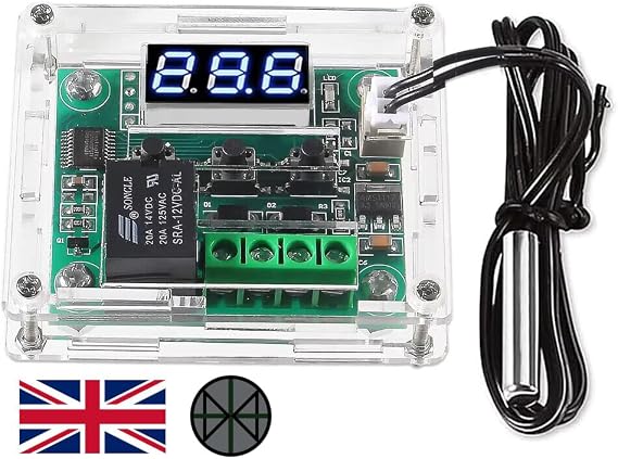XH W1209 Temperature Controller Module with Case, Display Digital Thermostat Module with Waterproof NTC Probe -50~110℃ Electronic Temperature Temp Control Module Switch with Case