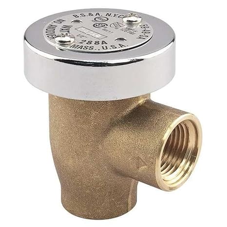 Watts LF288A 1/2" Lead-Free Brass Anti-Siphon Vacuum Breaker Backflow Preventer, Female NPT Inlet and Outlet, Silicone Disc Seat, Chrome Hood, Low-Flow Applications