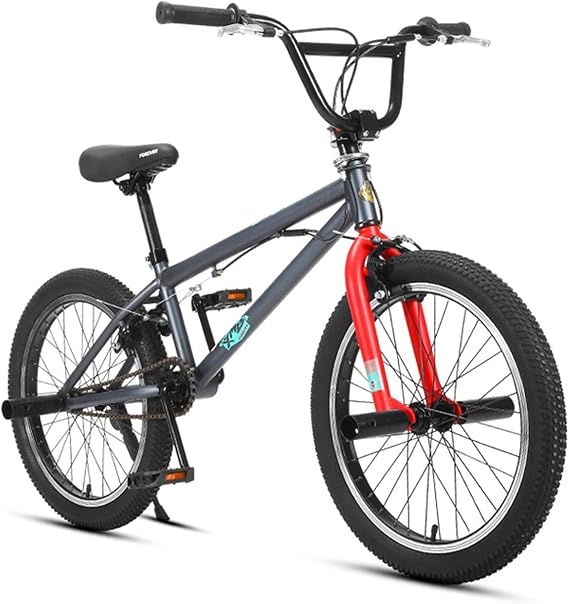 ORDIBMX 20 Inch BMX Bicycle Biketrial, Stunt Action BMX Bicycle, Suitable for Beginner to Advanced Riders Professional Street Bikes, Adult and Kids BMX
