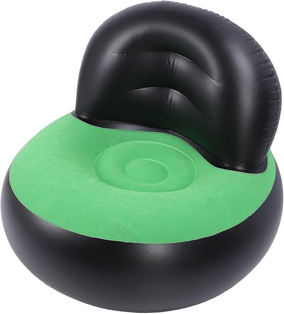 Inflatable Sofa Couch, Camping Inflatable Couch Air Couch with Pump, Portable Inflatable Chair Air Mattress Blow Up Couch Lounger for Outdoor Indoor Home (Black)