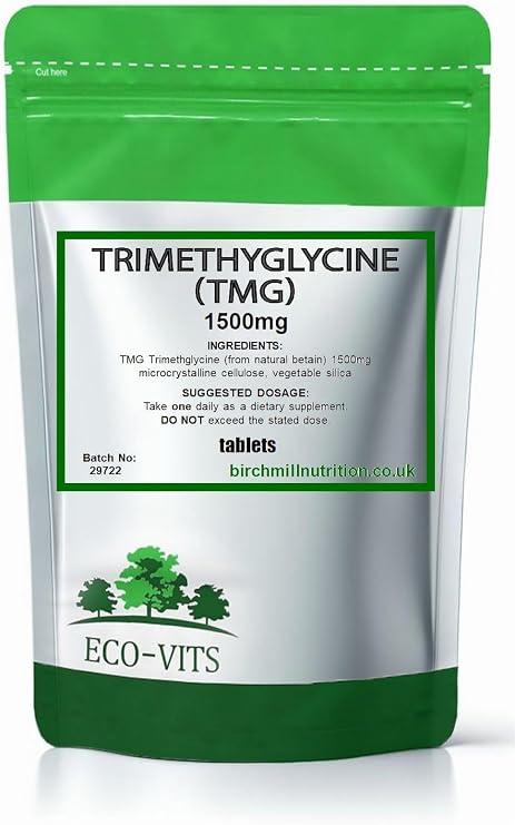 TMG TRIMETHYLGLYCINE (1500MG) 120 TABS, Heart & Liver Support Supplement | Helps Maintain Healthy Homocysteine Levels, Supports Methylation & Detox
