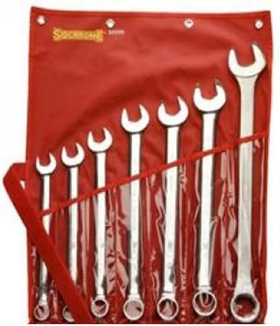 Sidchrome SCMT22209 Ring and Open End Spanner 7 Piece Set, Metric