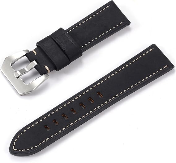 Quick Release 22mm 24mm Watchband Belt Replacement Band Top Grain Leather Watch Band Strap (Color : Darren 4, Size : 24mm)