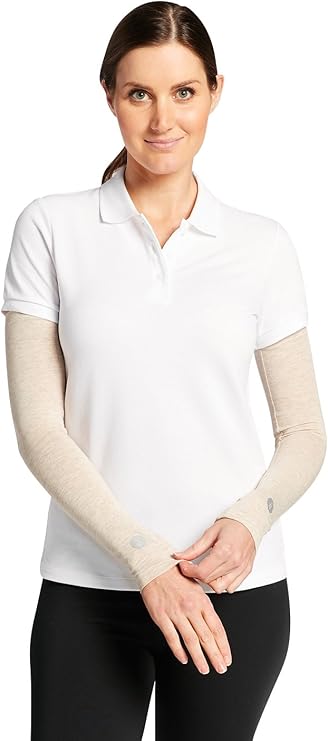Solbari UPF 50+ Sun Protective Arm Sleeves | Soft, breathable hand covers made from natural fibers, ideal for walking, golf and everyday wear