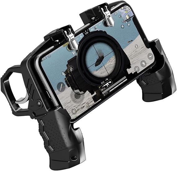 Mobile Game Controller for PUBG Mobile Controller L1R1 Mobile Game Trigger Joystick Gamepad for All 6.5" or Less iOS & Android Phones