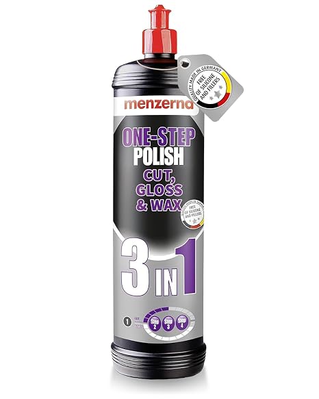 Menzerna 3'ü 1 arada Tek Adım Cila - Orta Kesim Cila - Çok Parlak Kaplama ve Mühür bir arada (34 oz)