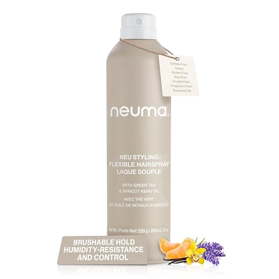 Neuma Neu Styling Flexible Hair Spray | Hairspray For Women With Lavender, Mandarin & Vanilla Scent | Flexible Hold Styling Spray For All Hair Types