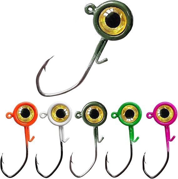 Crappie Jigs,20Pcs Crappie Jig Heads Fishing Jigs for Bass Fishing 1/32oz,1/16oz,1/8oz