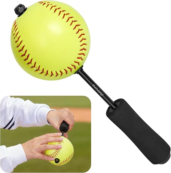 Softball Pitching Tools - 12 Inch Finger Strength & Spin Control Practice Softball Pitching Trainer for Fastpitch & Slowpitch Players