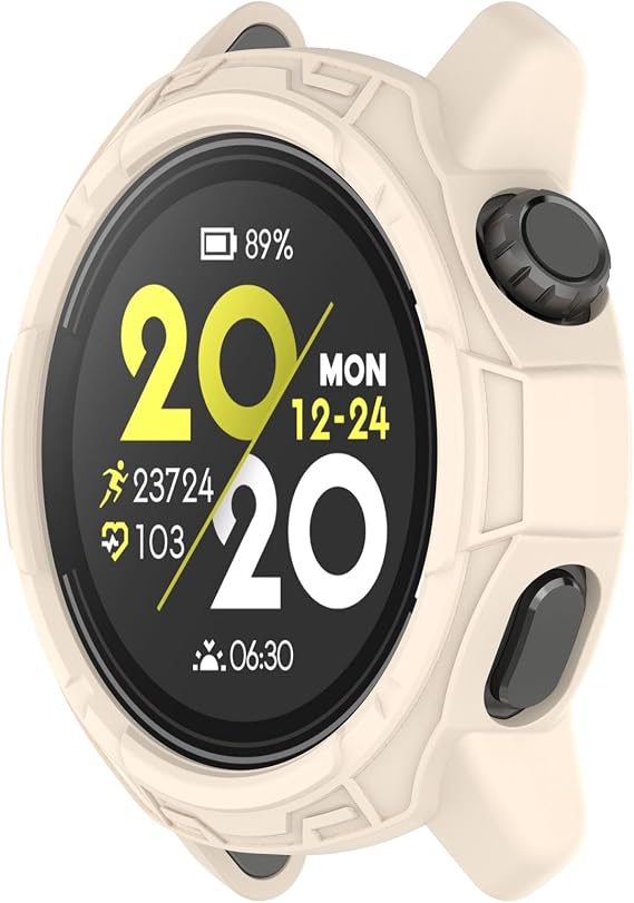 TenCloud COROS PACE 3 Watch Case - Bumper Protective Case for COROS PACE 3 Sport Watch (Beige)