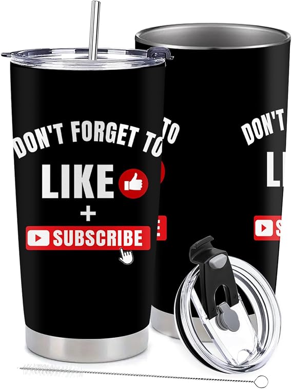 Content Creator Gifts - Blogger Vlogger Stainless Steel Vacuum Insulated Tumbler 20 Oz